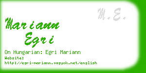 mariann egri business card